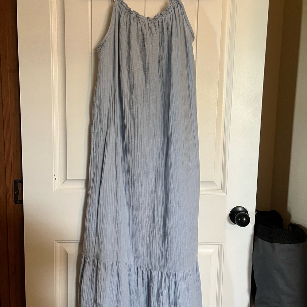 Japna Gray Halter Maxi Sundress